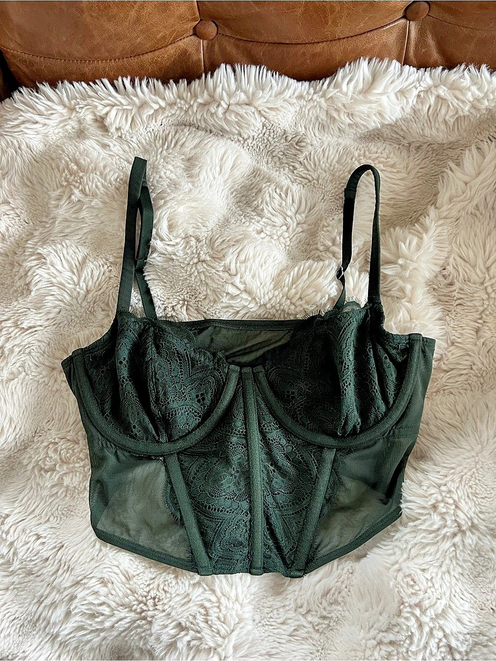 Green Lace Bustier Corset